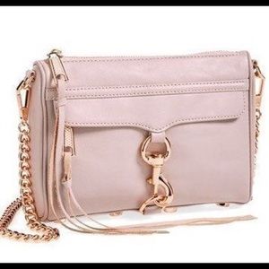 Rebecca Minkoff pink rose gold Mini Mac Handbag